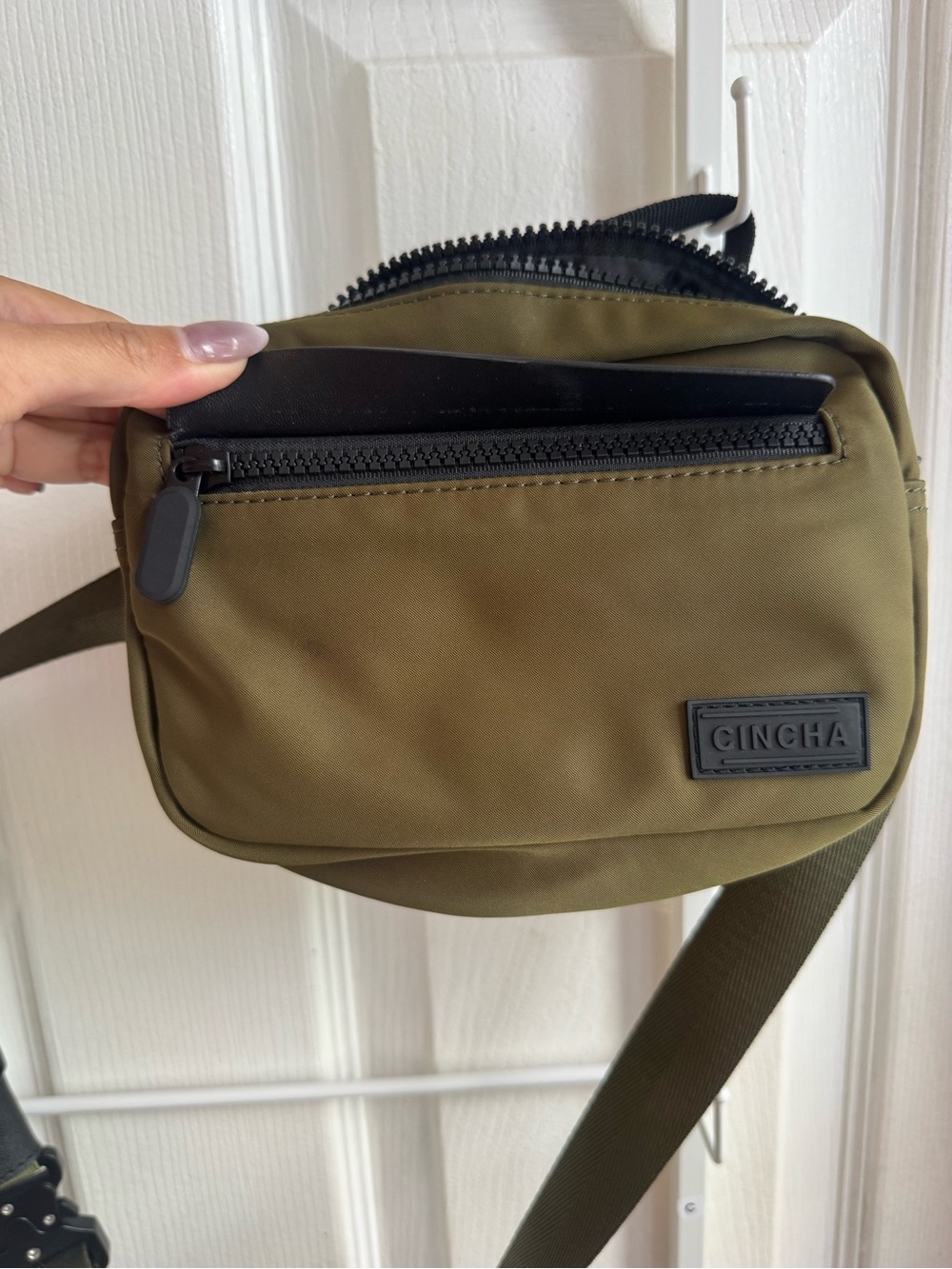 Cincha Olive Green Travel Crossbody Bag